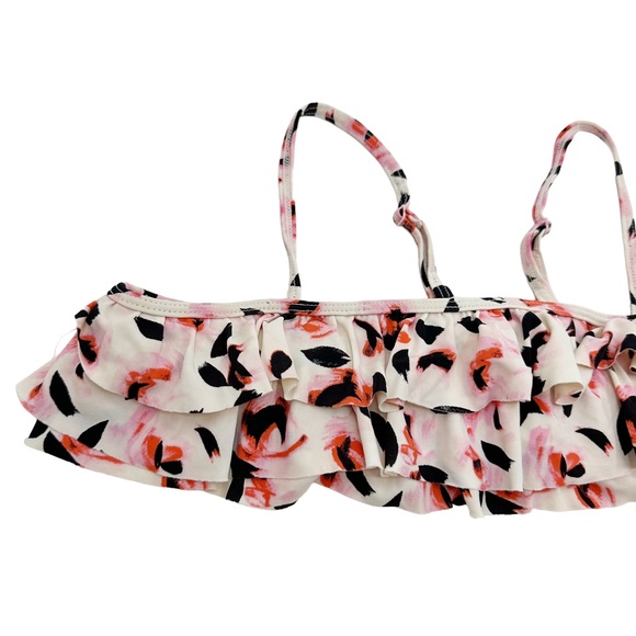 Kate Spade | Bay of Roses Ruffle Two Piece Children’s Swim Suit Size 14 Youth - Picture 3 of 15